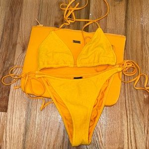 ORANGE TRIANGL BIKINI WITH BAG